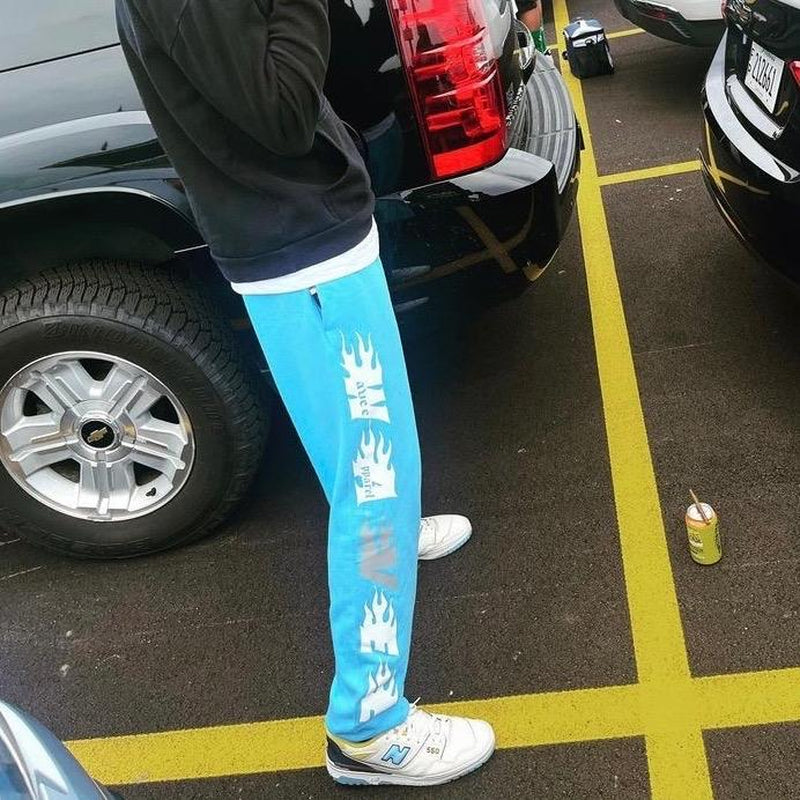 BLUE Wavee Apparel Unisex Sweat Pants, Street Wear Brand