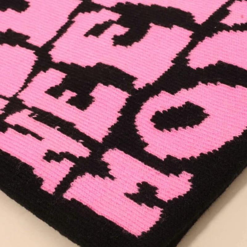 1 Piece Letter Pattern Beanie Hat, Casual Winter Outdoor Sports Hat for Men & Women, 2023 New Style Y2K Knitting Beanies