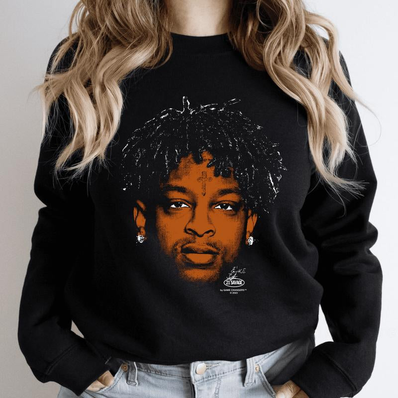 21 Savage T-Shirt, 21 Savage Singer Shirt, 21 Savage Hoodie, 21 Savage Sweater, 21 Savage Homage, Music Artist Shirts, Trendy Shirts, Vintage Hoodie