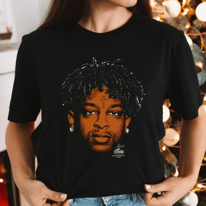 21 Savage T-Shirt, 21 Savage Singer Shirt, 21 Savage Hoodie, 21 Savage Sweater, 21 Savage Homage, Music Artist Shirts, Trendy Shirts, Vintage Hoodie