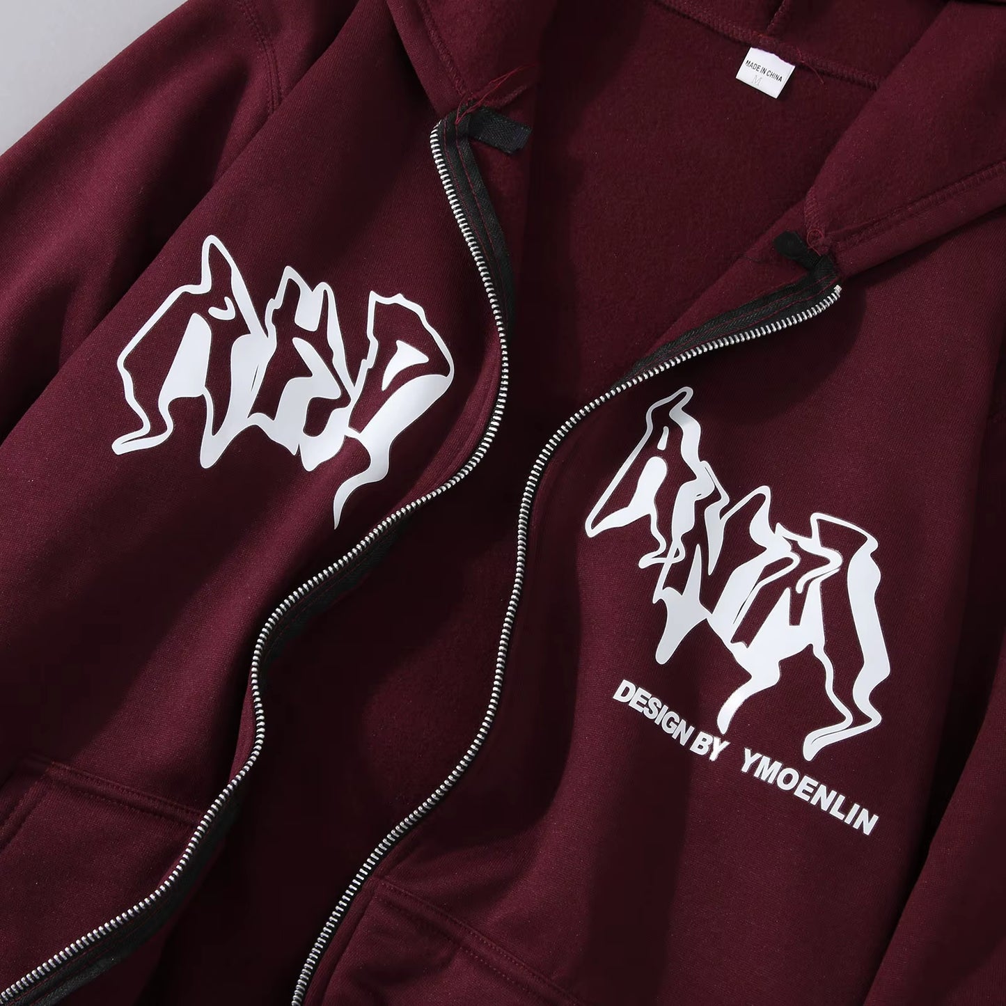 Zip up Hoodies Hip Hop Classic Sweatshirt Vintage Goth Print Hooded Jacket Street Fashion Unisex Harajuku Style Y2K Sweat Jacket