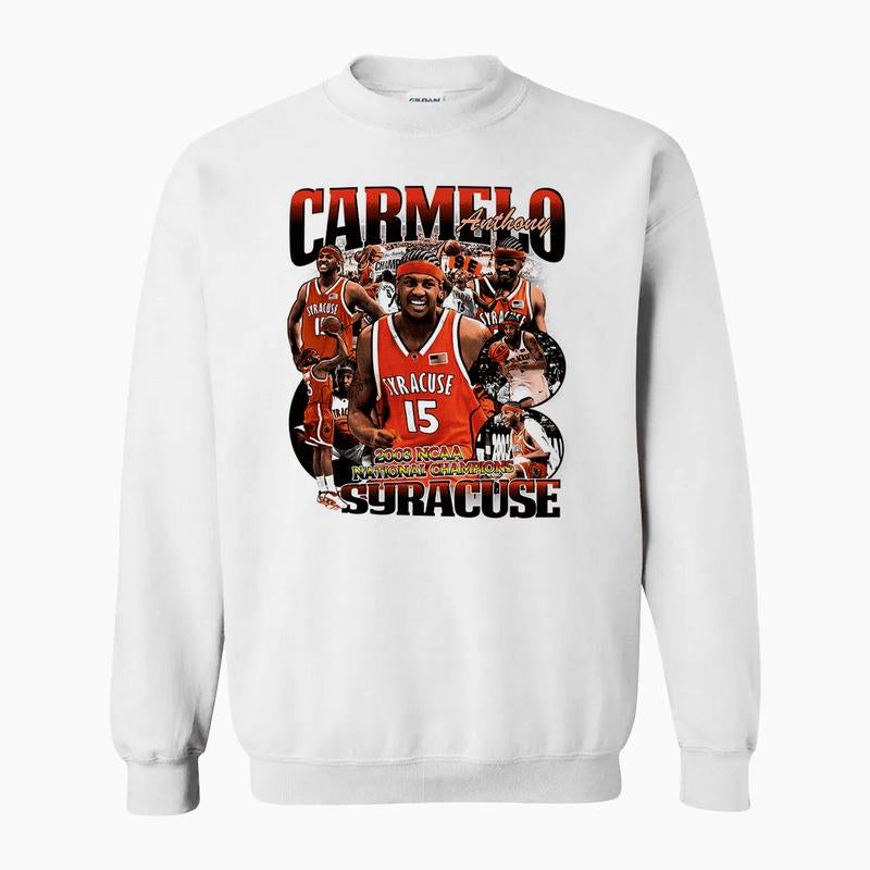 CARMELO ANTHONY SYRACUSE Shirt, Carmelo Anthony Shirt, Basketball Shirt, Classic 90S Graphic Sweatshirt, Unisex, Vintage Bootleg, Gift