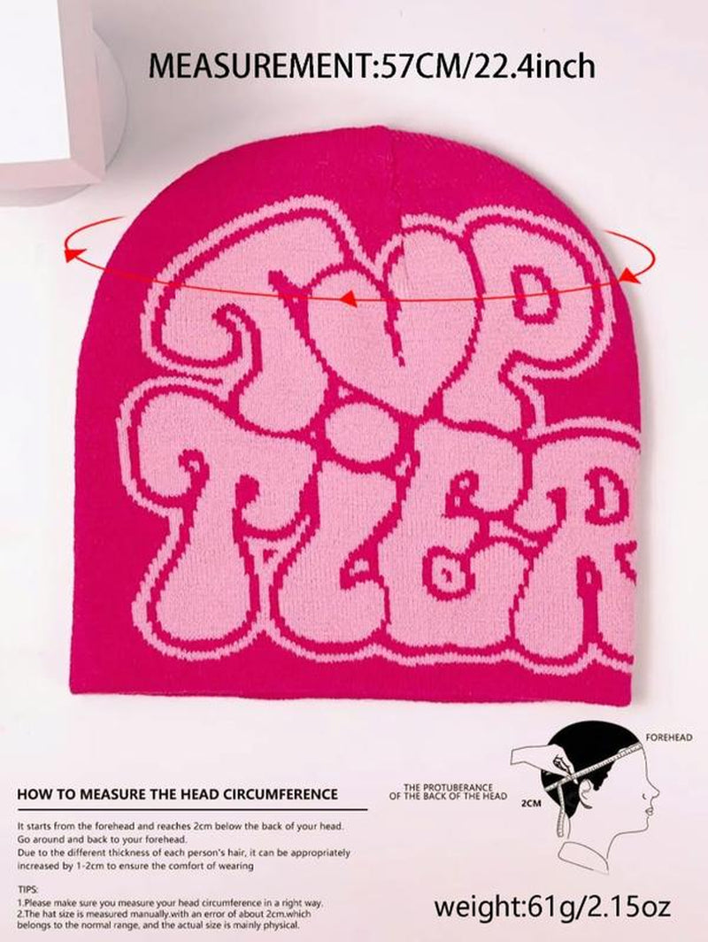 Street Beanie Fashion Trend Hiphop Knitted Sports Pullover Hat with Letter Printing for Men and Women 2024