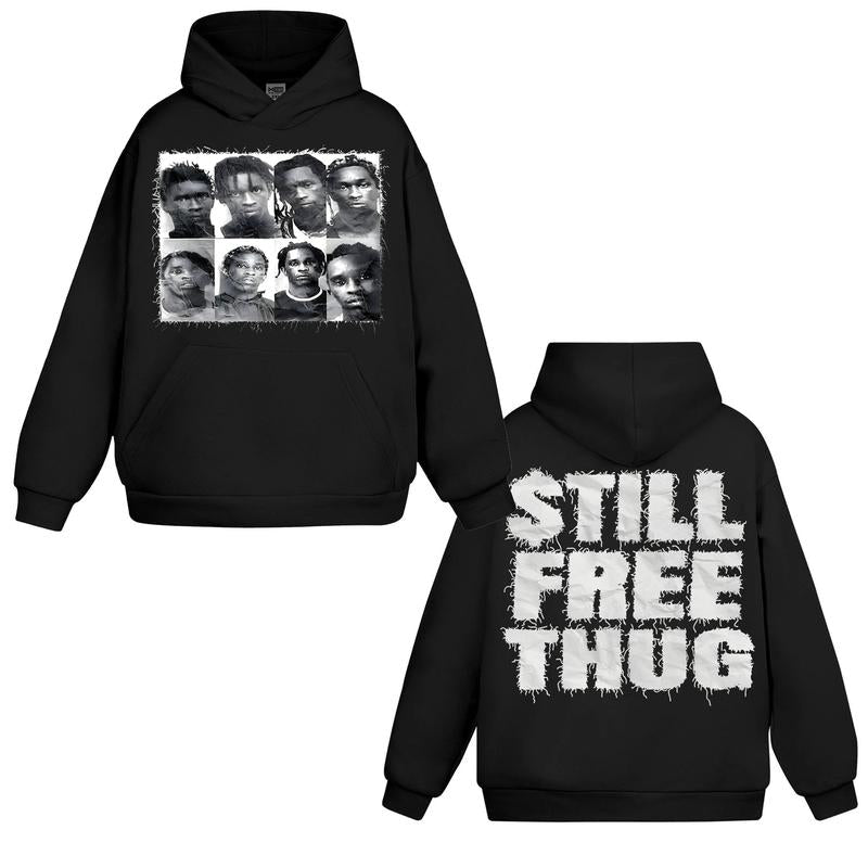 Y2K Graphic "Still Free Thugl" Printed Tshirt/Sweater/Hoodie Casual Cotton Menswear Stylish