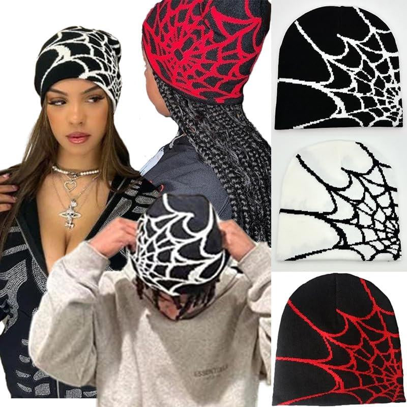 Unisex Y2K Spider Beanie Hats MEA Culpa Knitted Hat Streetwear Headwear Winter Wool Acrylic Knit Skull Cap for Men Women