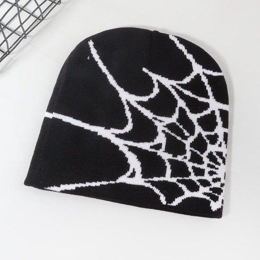 Winter Spider Web Y2K Jacquard Knit Hat Trendy New Pullover Hat for Both Men and Women Ideal Choice Beenie