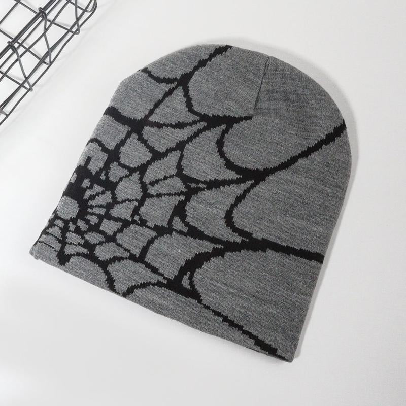 Winter Spider Web Y2K Jacquard Knit Hat Trendy New Pullover Hat for Both Men and Women Ideal Choice Beenie