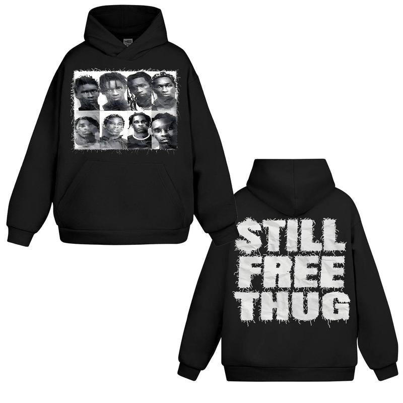 Y2K Graphic "Still Free Thugl" Printed Tshirt/Sweater/Hoodie Casual Cotton Menswear Stylish