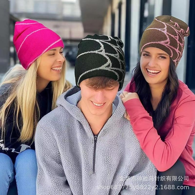 Unisex Y2K Spider Beanie Hats MEA Culpa Knitted Hat Streetwear Headwear Winter Wool Acrylic Knit Skull Cap for Men Women