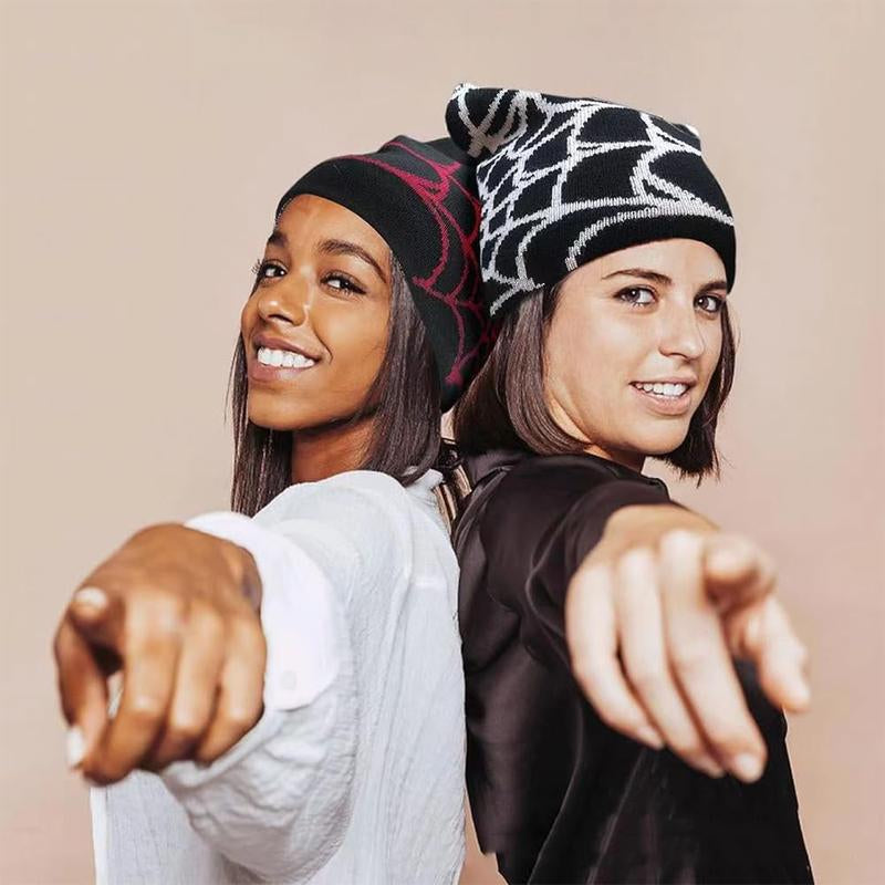 Unisex Y2K Spider Beanie Hats MEA Culpa Knitted Hat Streetwear Headwear Winter Wool Acrylic Knit Skull Cap for Men Women