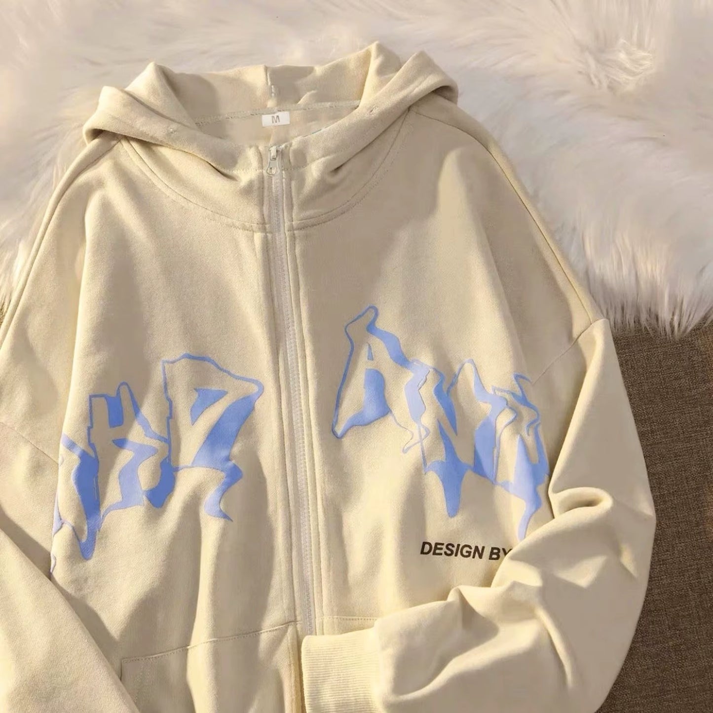 Zip up Hoodies Hip Hop Classic Sweatshirt Vintage Goth Print Hooded Jacket Street Fashion Unisex Harajuku Style Y2K Sweat Jacket