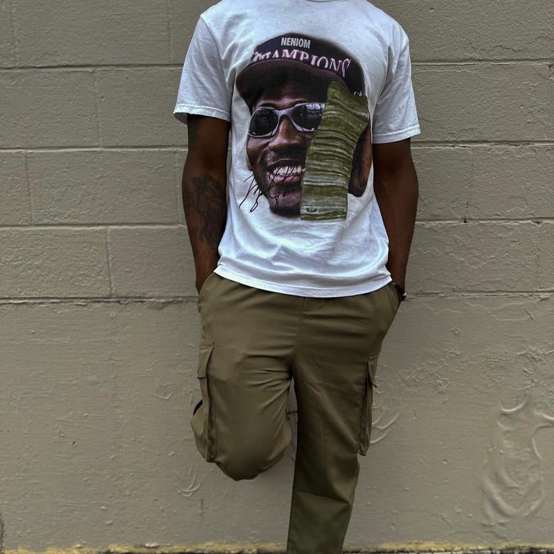 Michael Jordan Money Talk 2 Garment-Dyed T-Shirt Cotton Menswear Top Fabric Medium Oversized Relaxed Fit Stylish Streetwear Y2K Graphic Shirt Men Summer
