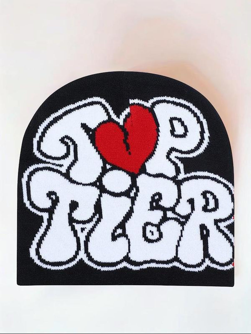 Street Beanie Fashion Trend Hiphop Knitted Sports Pullover Hat with Letter Printing for Men and Women 2024