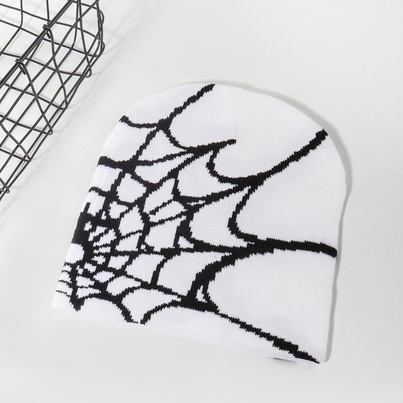Winter Spider Web Y2K Jacquard Knit Hat Trendy New Pullover Hat for Both Men and Women Ideal Choice Beenie