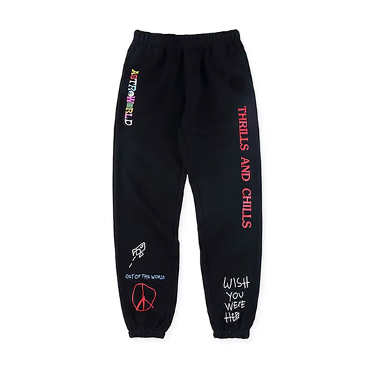 Cactus Jack ASTROWORLD Letter Printed Pants Women Men Hip Hop Streetwear Men Sweatpants Swag Cactus Jack Tour Sweatpants