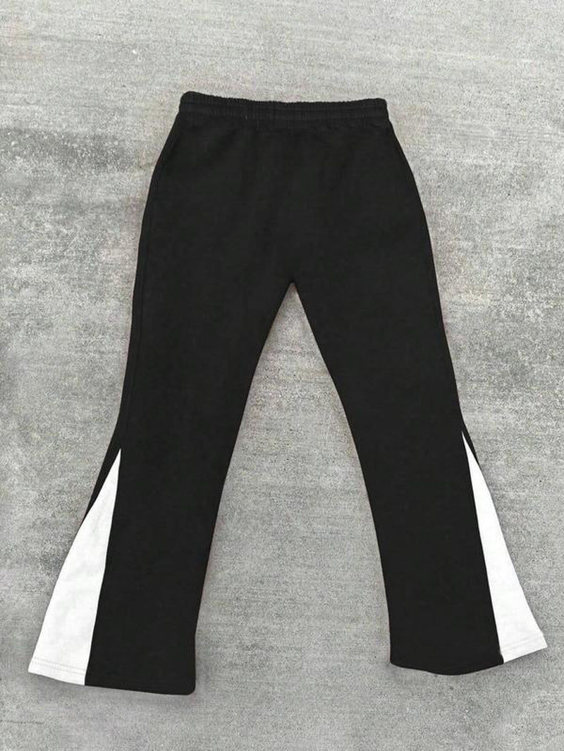 Men'S Letter Cross Graphic Print Drawstring Waist Sweatpants, Street Casual Pocket Trousers for Daily Wear, Men'S Bottoms for Summer
