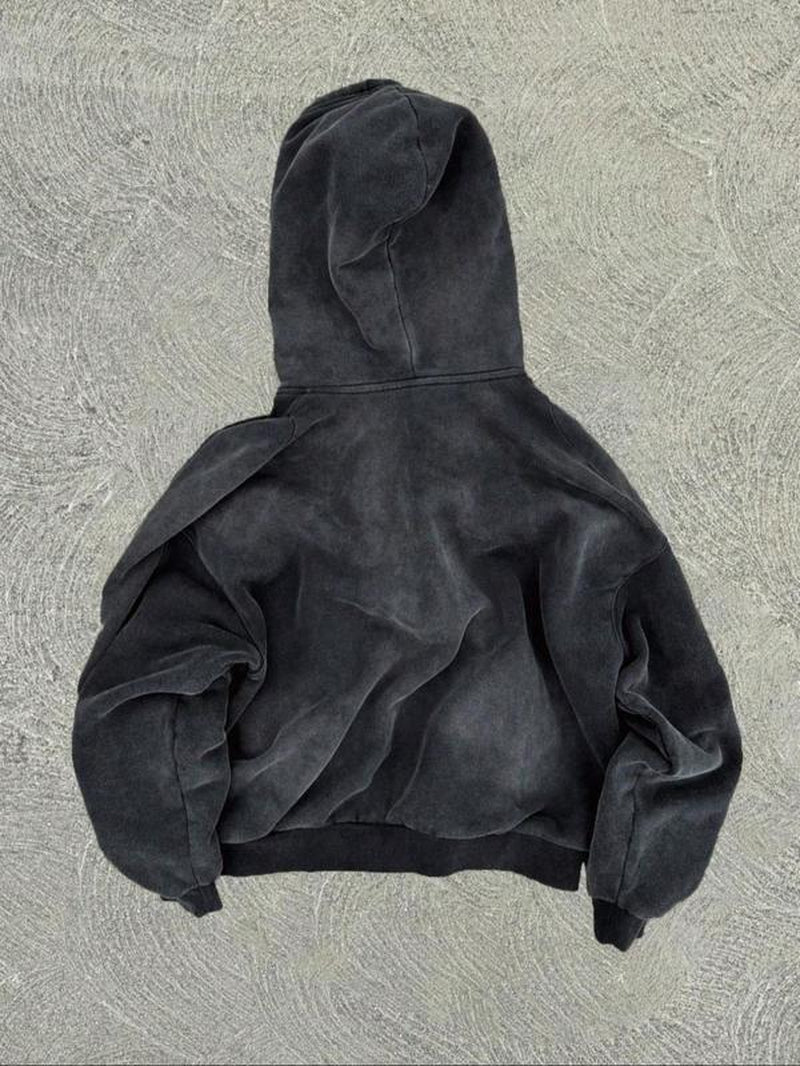 Men'S Graphic Print Zip up Hoodie, Street Fashion Casual Long Sleeve Hooded Outerwear for Daily Holiday Outdoor Wear, Men Clothes for All Seasons