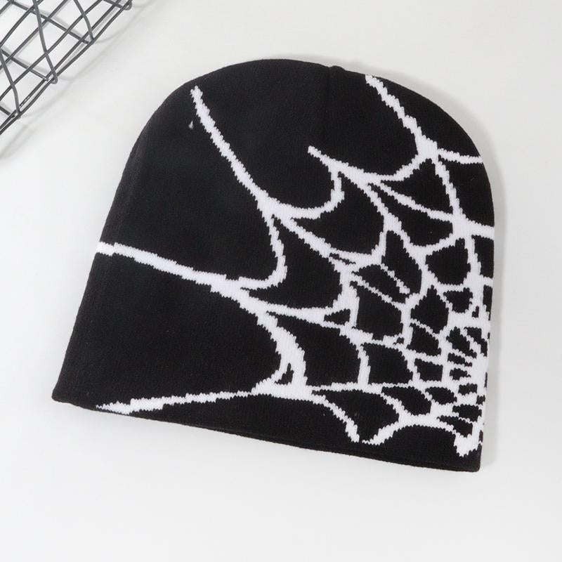 Winter Spider Web Y2K Jacquard Knit Hat Trendy New Pullover Hat for Both Men and Women Ideal Choice Beenie