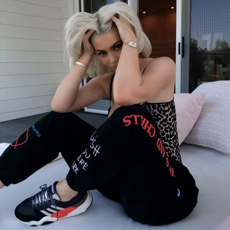 Cactus Jack ASTROWORLD Letter Printed Pants Women Men Hip Hop Streetwear Men Sweatpants Swag Cactus Jack Tour Sweatpants
