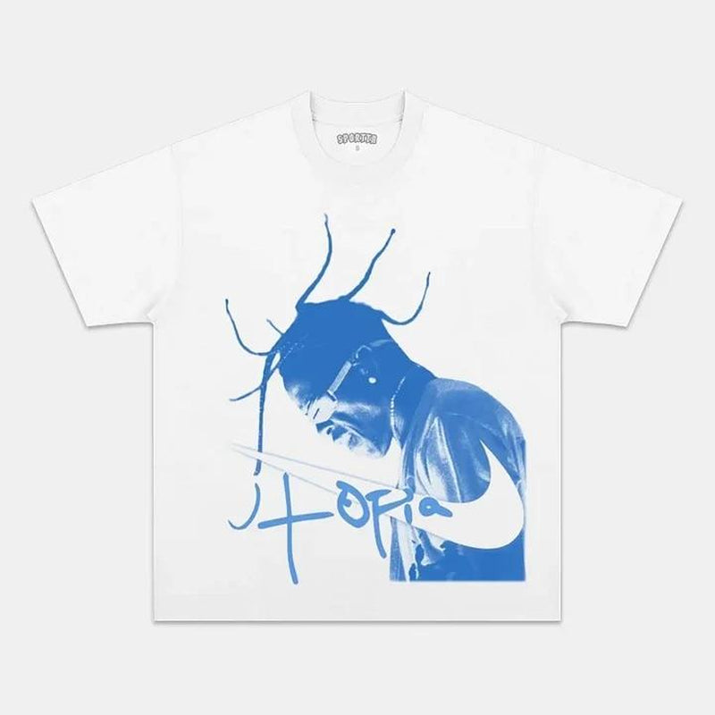 Catus Jack UTOPIA T-Shirt,Graphic T-Shirt, Rapper Shirt Rap Tee, Vintage Y2K, Hoodie, Sweatshirt Clothing Cotton Crewneck Menswear Polyester Gamis