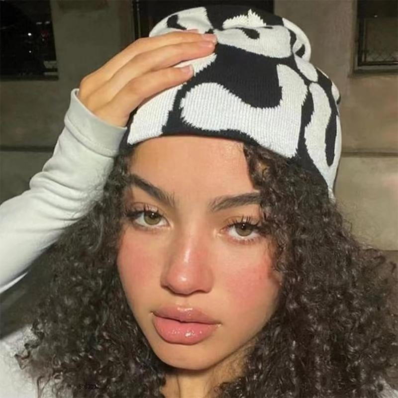 Unisex Y2K Spider Beanie Hats MEA Culpa Knitted Hat Streetwear Headwear Winter Wool Acrylic Knit Skull Cap for Men Women