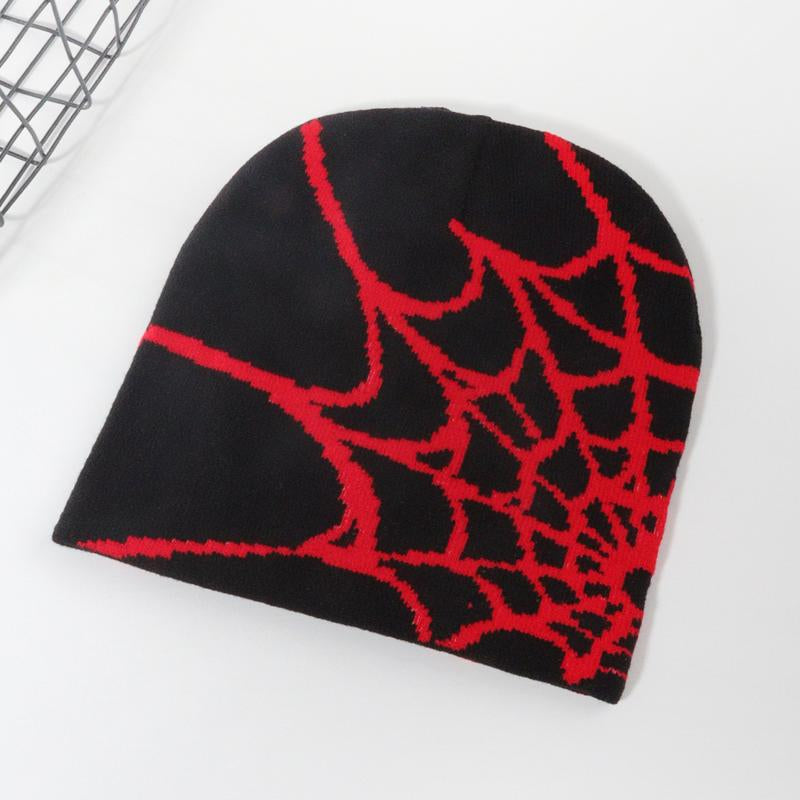Winter Spider Web Y2K Jacquard Knit Hat Trendy New Pullover Hat for Both Men and Women Ideal Choice Beenie